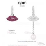AAA APM Monaco Jewelry On Sale - Love 80S Lips And Pearl Earrings